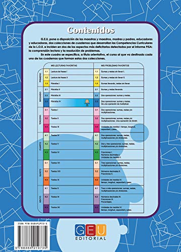 Mis lecturas favoritas 2.3 / Editorial GEU / 2º Primaria / Mejora la comprensión lectora / Recomendado como repaso / Con actividades sencillas