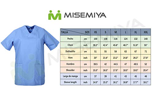 MISEMIYA - Casaca Unisex MÉDICO Enfermera Uniforme Limpieza Laboral ESTÉTICA Dentista Veterinaria Sanitario HOSTELERÍA - Ref.817 - L, Blanco