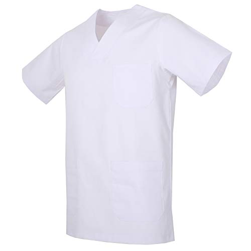 MISEMIYA - Casaca Unisex MÉDICO Enfermera Uniforme Limpieza Laboral ESTÉTICA Dentista Veterinaria Sanitario HOSTELERÍA - Ref.817 - L, Blanco