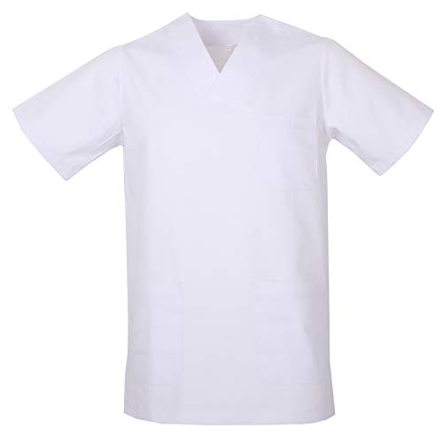 MISEMIYA - Casaca Unisex MÉDICO Enfermera Uniforme Limpieza Laboral ESTÉTICA Dentista Veterinaria Sanitario HOSTELERÍA - Ref.817 - L, Blanco