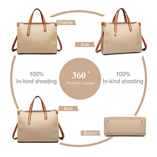 Miss Lulu Bolso de Mano Elegante 2Piezas Conjunto Cartera para Mujer Bolso de Hombro Sintético Piel …