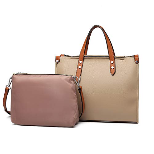 Miss Lulu Bolso de Mano Elegante 2Piezas Conjunto Cartera para Mujer Bolso de Hombro Sintético Piel …