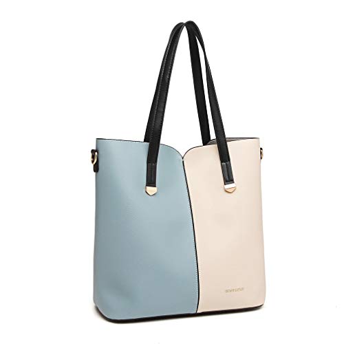 Miss Lulu Bolso de Mano Totes para Mujer Conjunto de 2 de Cuero de PU