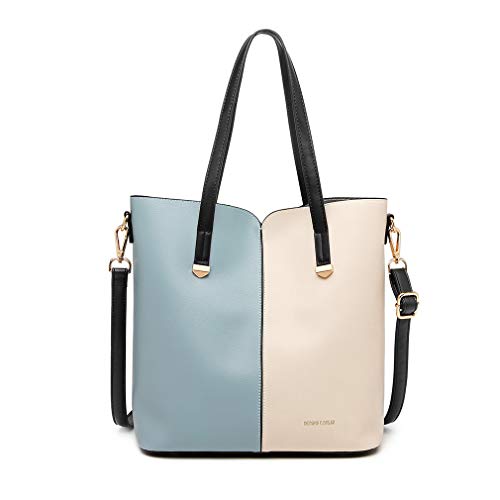 Miss Lulu Bolso de Mano Totes para Mujer Conjunto de 2 de Cuero de PU