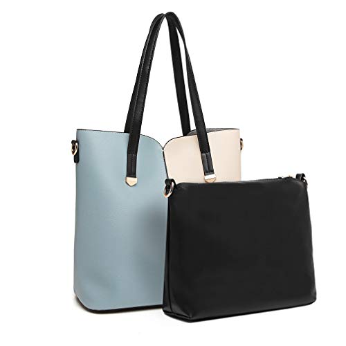 Miss Lulu Bolso de Mano Totes para Mujer Conjunto de 2 de Cuero de PU