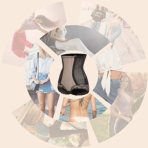 MISS MOLY Braguita Moldeadora Mujer Moldeadora Braga Faja Reductora Cintura Adelgazante Cintura Alta Invisible Shapewear Lenceria Body Shaper sin Costuras Adelgazante Abdomen Corsé