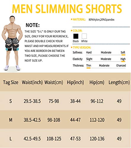 MISS MOLY Calzoncillos Moldeador Hombre Faja Reductora Pantalones Adelgazante Abdomen Shapewear de Cintura Alta Ropa Interior Slimming Shorts Boxer Body Shaper Transpirable