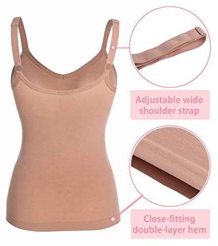 MISS MOLY Camiseta Moldeadora de Mujeres Interior Camisolas Básica sin Mangas de Tirantes Spaghetti Ajustable Fajas Reductoras Adelgazante Chaleco sin Costuras Body Reductor