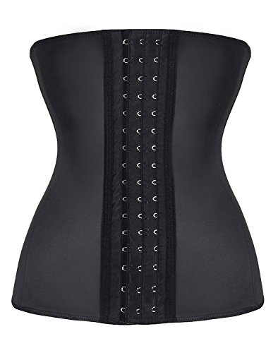 MISS MOLY Mujer Fajas Reductoras Waist Cincher Corsé Fajas Reductoras de Cinturón Firme de Formación Underbust Bustier para Mujer en Negro L