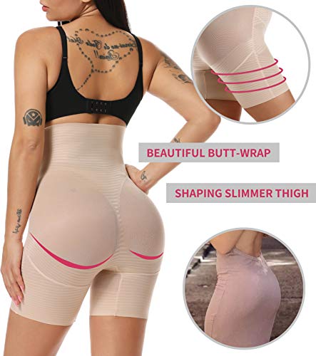 MISS MOLY Pantalones Moldeadora Braga Shapewear Sin Costuras Faja Reductora Adelgazante Braguita Cintura Alta Shaping Panty Butt Lifter Pantalón Elástico Invisible Body Shaper Lenceria para Mujer