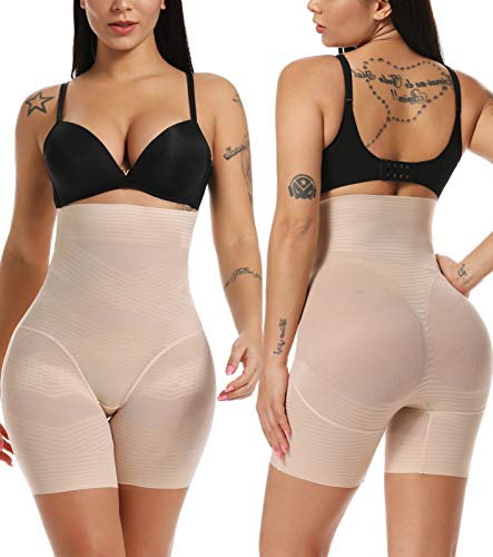 MISS MOLY Pantalones Moldeadora Braga Shapewear Sin Costuras Faja Reductora Adelgazante Braguita Cintura Alta Shaping Panty Butt Lifter Pantalón Elástico Invisible Body Shaper Lenceria para Mujer