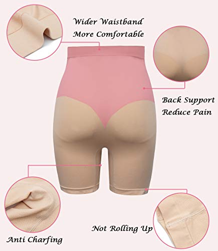 MISS MOLY Premamá Ropa Interior Braguitas Bragas Maternidad sin Costura Embarazada con Cintura Alta Apoyar el Abdomen Soporte Abdominal Faja de Maternidad