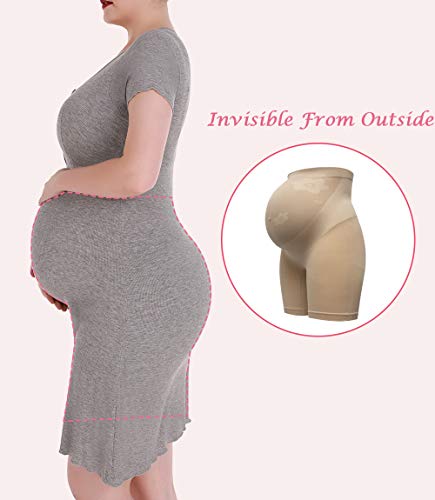 MISS MOLY Premamá Ropa Interior Braguitas Bragas Maternidad sin Costura Embarazada con Cintura Alta Apoyar el Abdomen Soporte Abdominal Faja de Maternidad