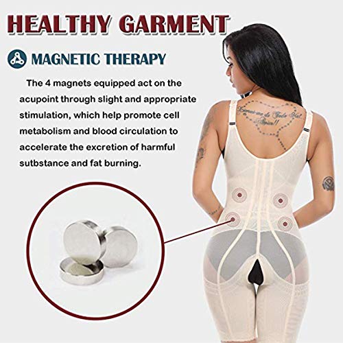 MISS MOLY Reductora de abdomen mujer reductora con gancho, cómodo y ligero Faja Buena figura inconsútil Beige 2XL