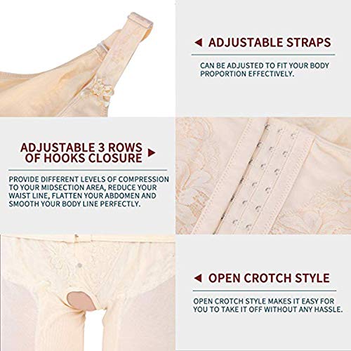 MISS MOLY Reductora de abdomen mujer reductora con gancho, cómodo y ligero Faja Buena figura inconsútil Beige XL