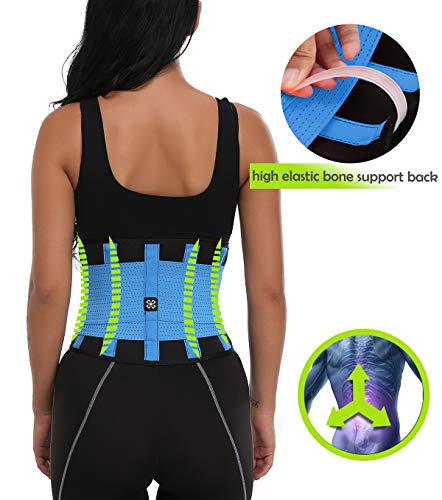 MISS MOLY Waist Shaper|Adelgazante Waist Trainer Training Corset Deportivo Shaper Moldeadora Faja Reductora Cintura Corsé Slimming Belt Negro/Rojo/Azul/Naranja