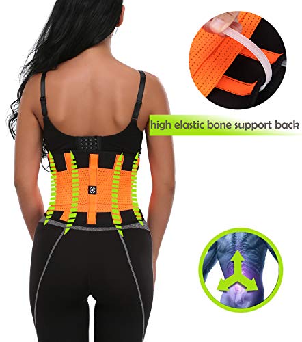 MISS MOLY Waist Shaper|Adelgazante Waist Trainer Training Corset Deportivo Shaper Moldeadora Faja Reductora Cintura Corsé Slimming Belt Negro/Rojo/Azul/Naranja