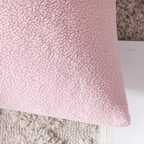 MIULEE 2 Unidades Fundas de cojín para sofá Almohada Caso de Diseño Compuesto de Polar Fleece Cómodo Decoración para Habitacion Juvenil Sofá Comedor Cama Dormitorio Oficina 45 x 45cm Rosa