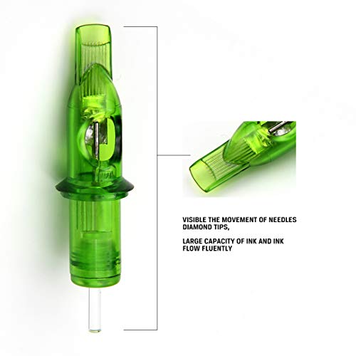 Mix Tattoo Cartridges 20 pcs Diamond Tips 7/9RLT &7/9MC Supertight Turb Disposable Sterile Tattoo Cartridge Needles For Professional Rotary Pen (ED7/9RLT&7/9MC Each 5PCS)