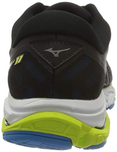 Mizuno Wave Ultima 11, Zapatillas para Correr de Carretera para Hombre, Negro/Blanco/Azul Diva, 42.5 EU