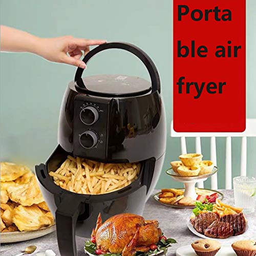 MKIU Multifuncional freidora Aire, hogar de Gran Capacidad sin Humo de la freidora eléctrica, con la Doble función de Control de Perilla, Cacerola Antiadherente, por Baja en Grasa de Cocina,4.5L