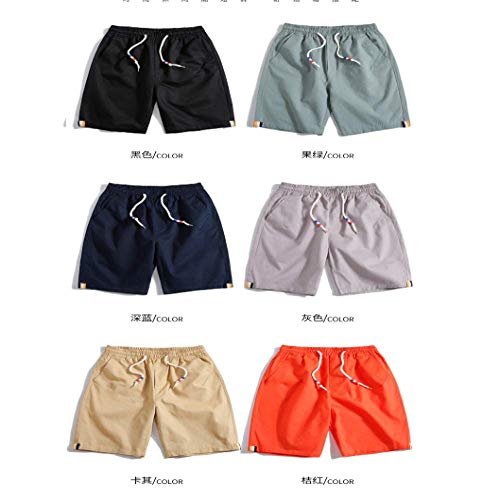 MLKUP Pantalón Corto Ultravioleta de protección Solar Pantalones de algodón de Alto Rendimiento para Hombres Sección Delgada Casual para Hombres Marca de Marea Coreana Tendencia Cinco Puntos