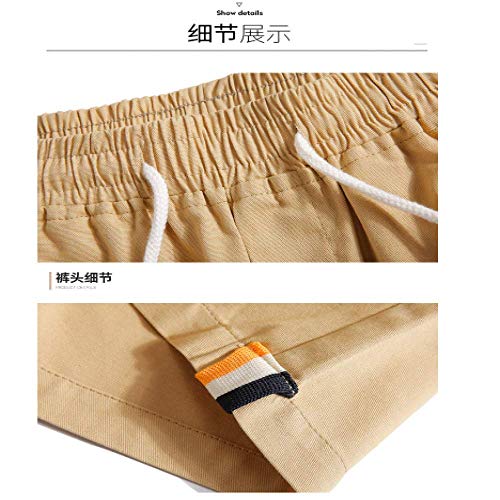 MLKUP Pantalón Corto Ultravioleta de protección Solar Pantalones de algodón de Alto Rendimiento para Hombres Sección Delgada Casual para Hombres Marca de Marea Coreana Tendencia Cinco Puntos