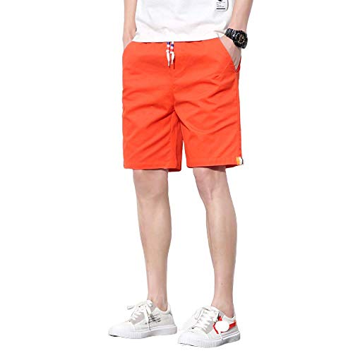 MLKUP Pantalón Corto Ultravioleta de protección Solar Pantalones de algodón de Alto Rendimiento para Hombres Sección Delgada Casual para Hombres Marca de Marea Coreana Tendencia Cinco Puntos