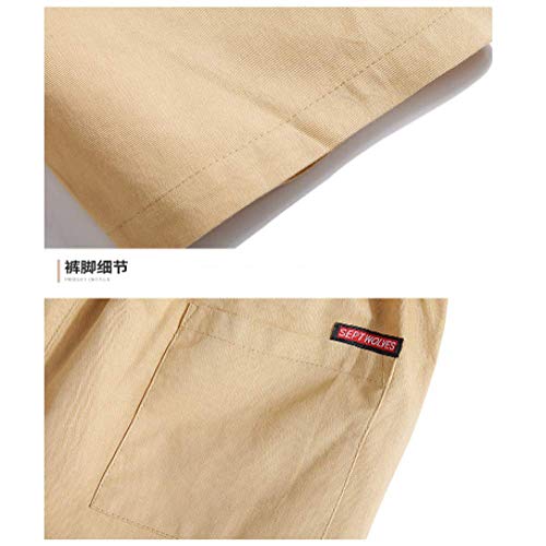 MLKUP Pantalón Corto Ultravioleta de protección Solar Pantalones de algodón de Alto Rendimiento para Hombres Sección Delgada Casual para Hombres Marca de Marea Coreana Tendencia Cinco Puntos