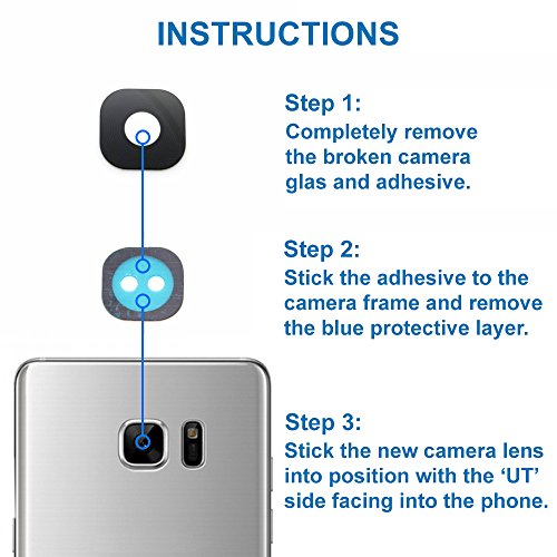 MMOBIEL Reemplazo Lente para cámara Trasera (Posterior) Compatible con Samsung Galaxy S7 G930 y S7 Edge G935 con Pinzas (Paquete Individual)