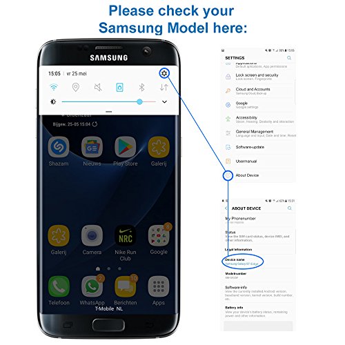 MMOBIEL Reemplazo Lente para cámara Trasera (Posterior) Compatible con Samsung Galaxy S7 G930 y S7 Edge G935 con Pinzas (Paquete Individual)