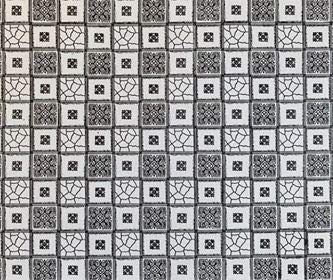 M&M's SM Casa de Muñecas Negro Y Blanco Tejas Diseño Suelo / Papel Pintado 432mm X 279mm Modelado Papel 1/12 Escala