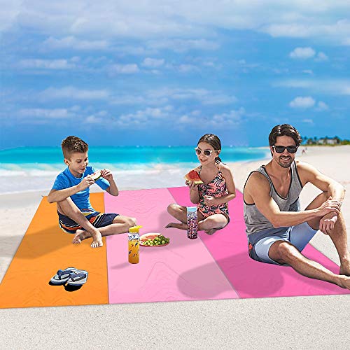 MMTX Impermeable Alfombras de Playa, Portáti lLigera Manta Picnic Manta Playa Toalla Playa Actividad Camping Accesorios Aplicar Picnic Campaña Jardín Parque Piscina(210x200cm)