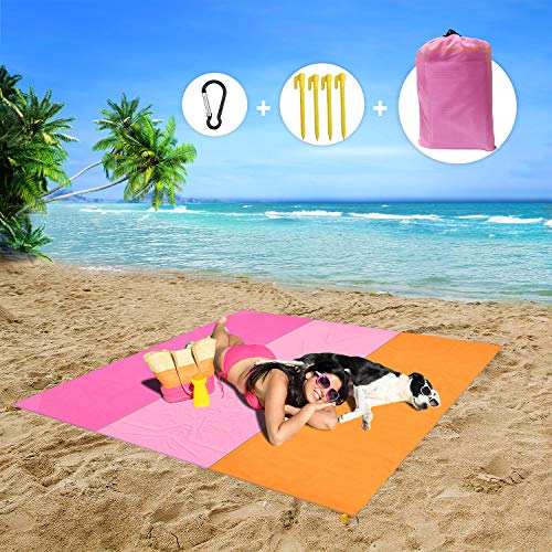 MMTX Impermeable Alfombras de Playa, Portáti lLigera Manta Picnic Manta Playa Toalla Playa Actividad Camping Accesorios Aplicar Picnic Campaña Jardín Parque Piscina(210x200cm)