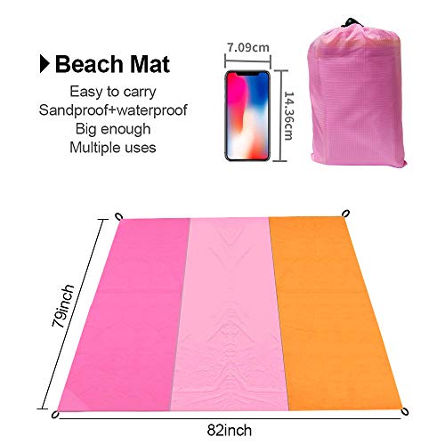 MMTX Impermeable Alfombras de Playa, Portáti lLigera Manta Picnic Manta Playa Toalla Playa Actividad Camping Accesorios Aplicar Picnic Campaña Jardín Parque Piscina(210x200cm)