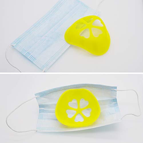 MOAMUN 5PCS 3D Soporte facial de silicona suave, Soporte para lápiz labial, Protector facial, Protector nasal, Lápiz labial para aumentar el espacio respiratorio