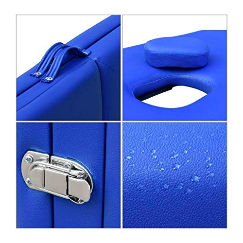 Mobiclinic, Light, Camilla Fisioterapia Plegable, Reposacabezas, Aluminio y polipiel, 186x60 cm, Portátil, Azul