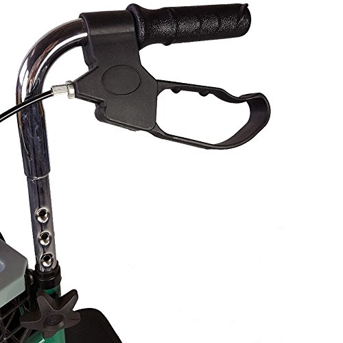 Mobiclinic, Modelo Caleta, Andador para adultos, mayores, minusválidos o ancianos, de acero, ligero, plegable, con cesta y 3 ruedas, Color Verde