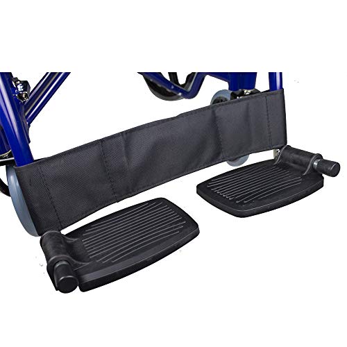 Mobiclinic, modelo Giralda, Silla de ruedas para minusválidos, premium, plegable, ortopédica, reposapiés, reposabrazos, color Azul y Negro, asiento 43 cm, ultraligera