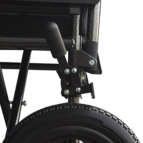 Mobiclinic, Modelo S230, Silla de ruedas para minusválidos y ancianos, de tránsito, plegable, ortopédica, reposapiés, reposabrazos, negro, asiento 40 cm