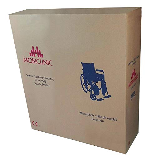 Mobiclinic, Partenón, Silla de ruedas para minusválidos y ancianos, premium, autopropulsable, manual, plegable, ortopédica, freno en manetas, reposapiés, reposabrazos, asiento, ultraligero