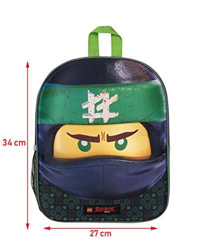 Mochila 3D Lego Ninjago Green Ninja para Niños Escuela Viaje
