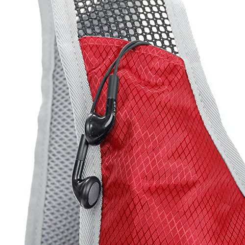 Mochila Ciclismo Impermeable Mujer 14L Bicicleta Bolso Ligero Ciclismo Accesorios  Mochilas MTB Hombre Para Esqui Senderismo Trekking Viaje Correr Caminar Camping Trotar Corriendo Deporte,Rojo