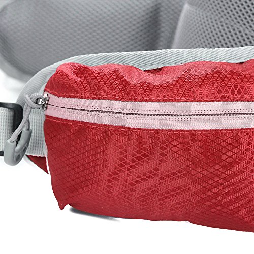 Mochila Ciclismo Impermeable Mujer 14L Bicicleta Bolso Ligero Ciclismo Accesorios  Mochilas MTB Hombre Para Esqui Senderismo Trekking Viaje Correr Caminar Camping Trotar Corriendo Deporte,Rojo