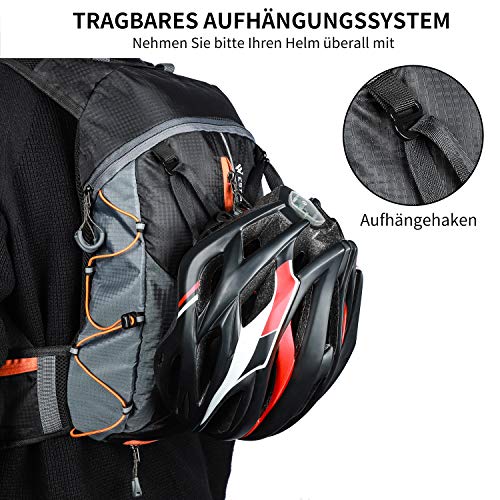 Mochila de ciclismo impermeable, Mochila de bicicleta plegable, transpirable y liviana, paquete de hidratación con bolsillo en la cintura para deportes al aire libre, montañismo que viaja 10L