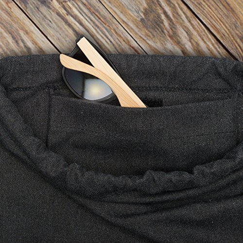 Mochila de Cuerda Antracita/Negro - JOHNNY URBAN Bolsa de Cuerdas para Hombre Mujer Niños y Adolescentes - Mochilas Cordón de Gimnasio - Bolsa Deporte de Algodón y Cuero Vegano