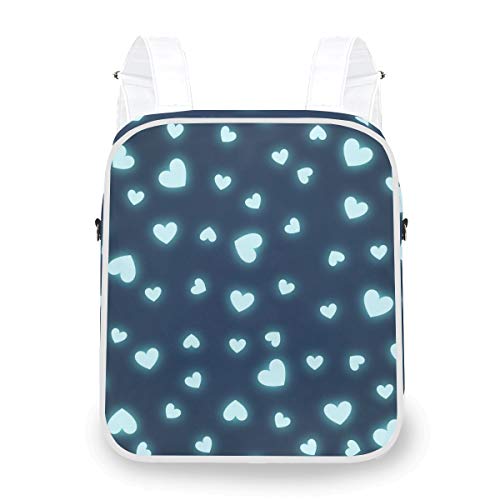 Mochila de Doble Uso para Mujer, con diseño de Corazones, página Web, Blog y Bandolera
