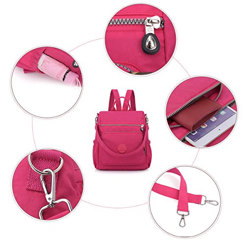 Mochila de Mujer, JOSEKO Bolsos para Mujer Multi-función Anti-Robo Mochila Impermeable de Nylon Bandolera Doble Bolsos de Hombro Doble para Las Mujeres de la muchedumbre