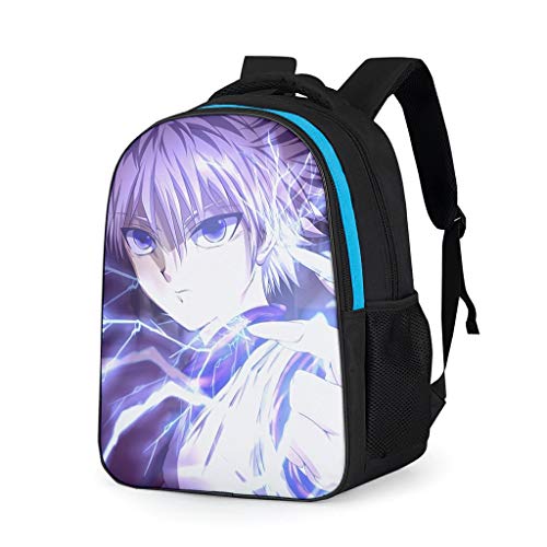 Mochila escolar unisex Hunter x Hunter Anime con dibujos animados, mochila escolar ligera con compartimento para portátil