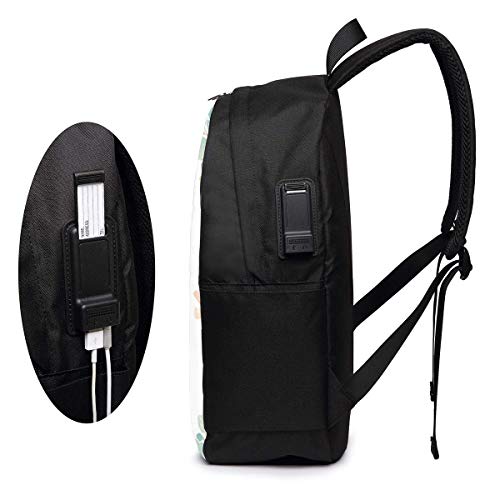 Mochila Escolar USB con Ramo de Acuarela de peonías JDQP, Mochila de Lona de Gran Capacidad, Mochila de Viaje Informal para Adultos, Adolescentes, Mujeres, Hombres, 17 Pulgadas